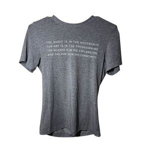 Nobull Womens CrossFit Graphic Tee Heather Gray XS